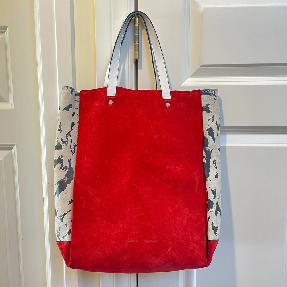 Proenza Schouler Red Suede Tote Bag